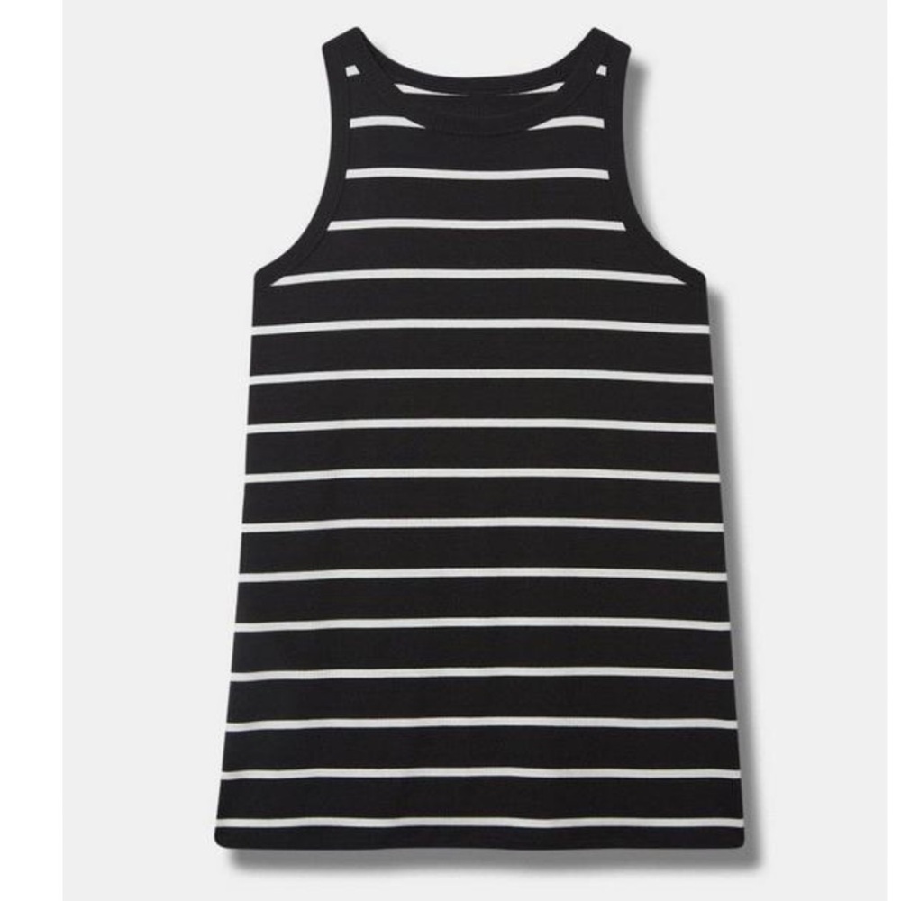 Torrid Black and White Striped Tank Top- like new